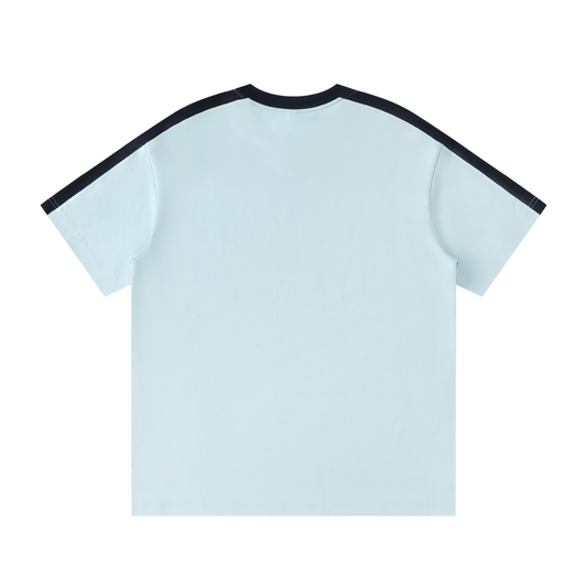Colorblock Striped T-Shirt Light Blue