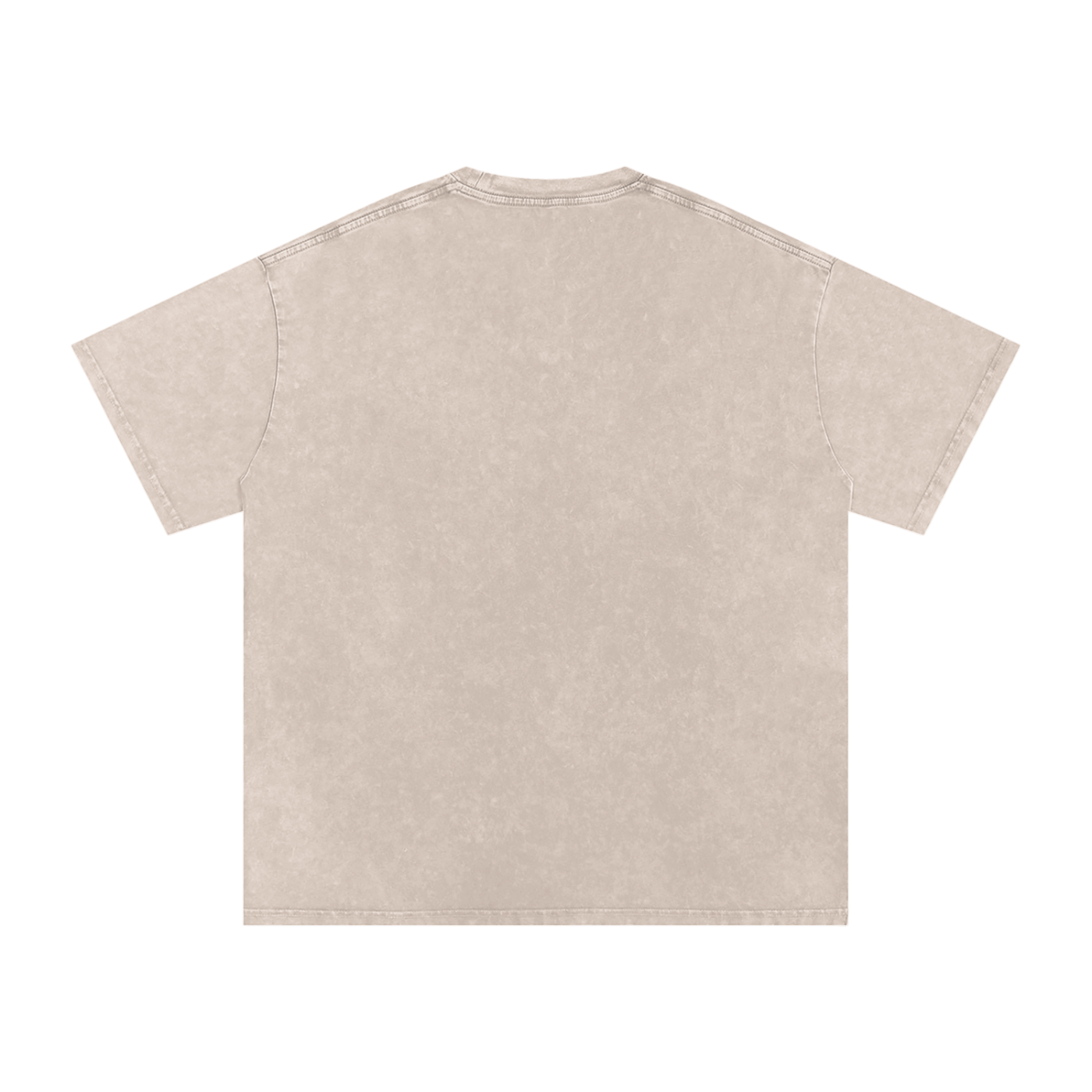 Snow Washed Oversized Cotton T-Shirt Cream