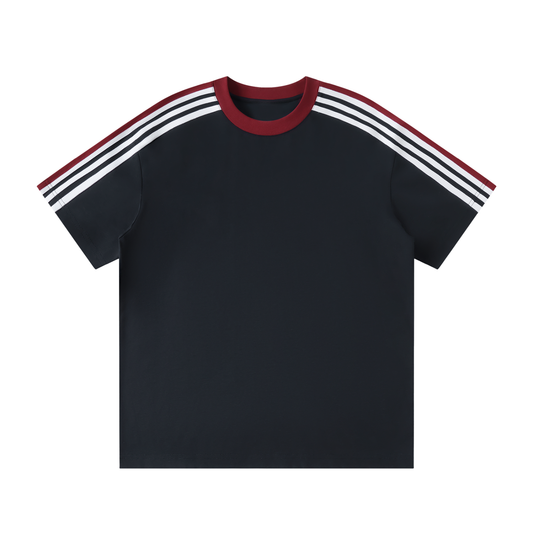 Colorblock Striped T-Shirt Navy Blue