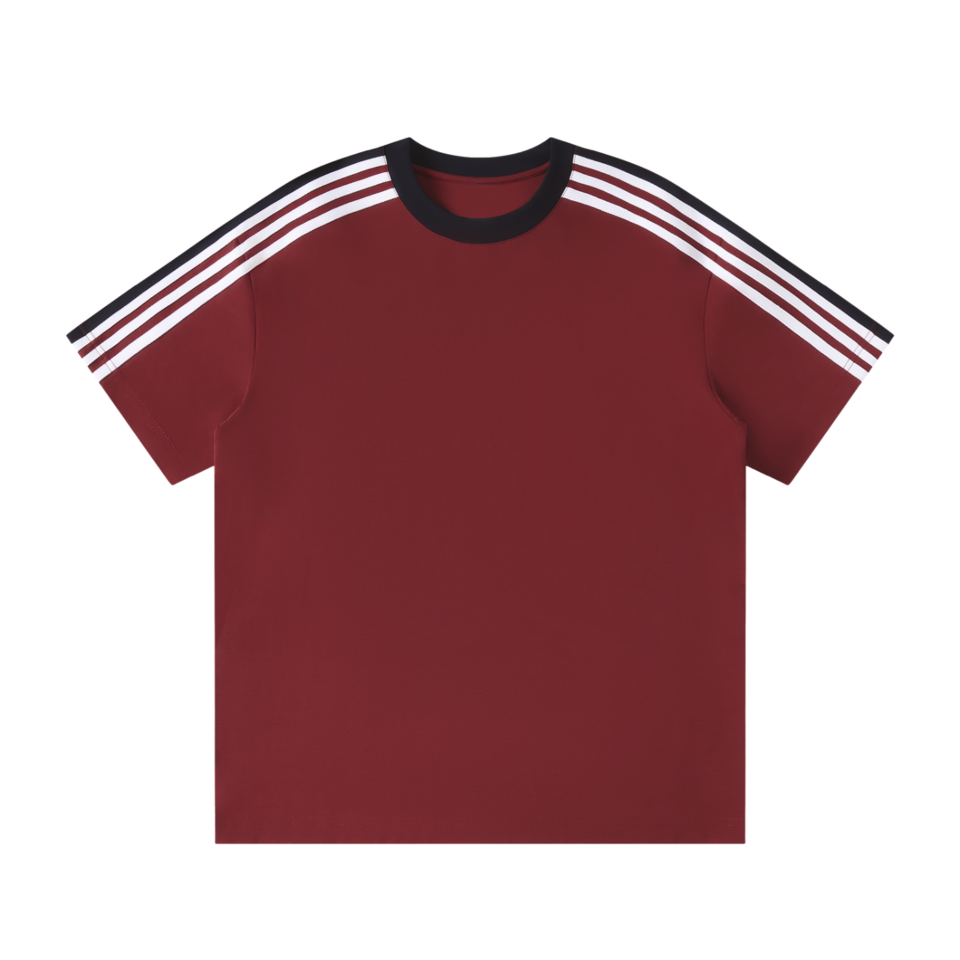 Colorblock Striped T-Shirt Red