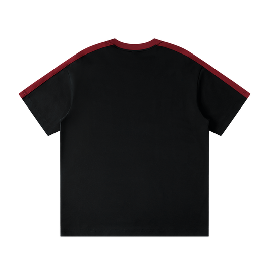Colorblock Striped T-Shirt Black