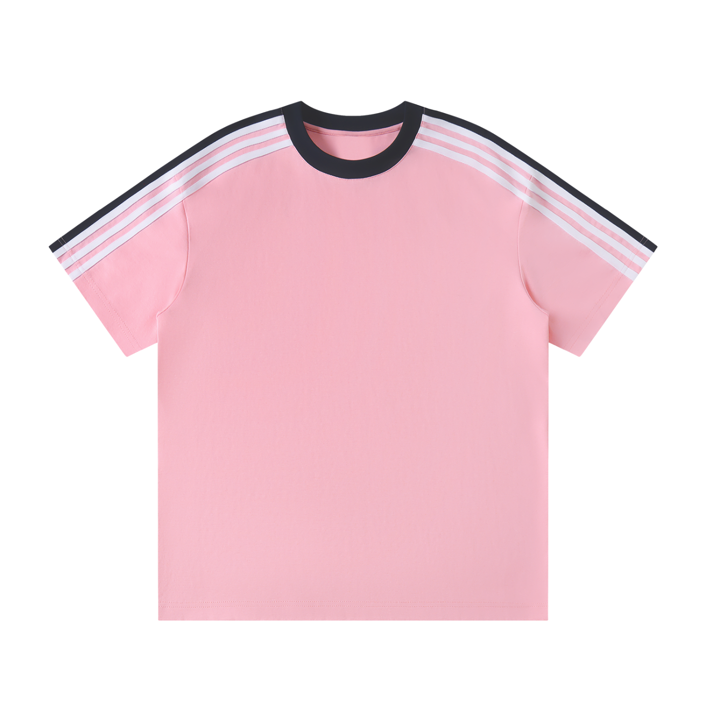 Colorblock Striped T-Shirt Pink