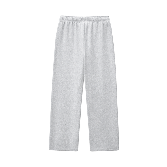 Contrast-Stitched Fleece Sweatpants Grey