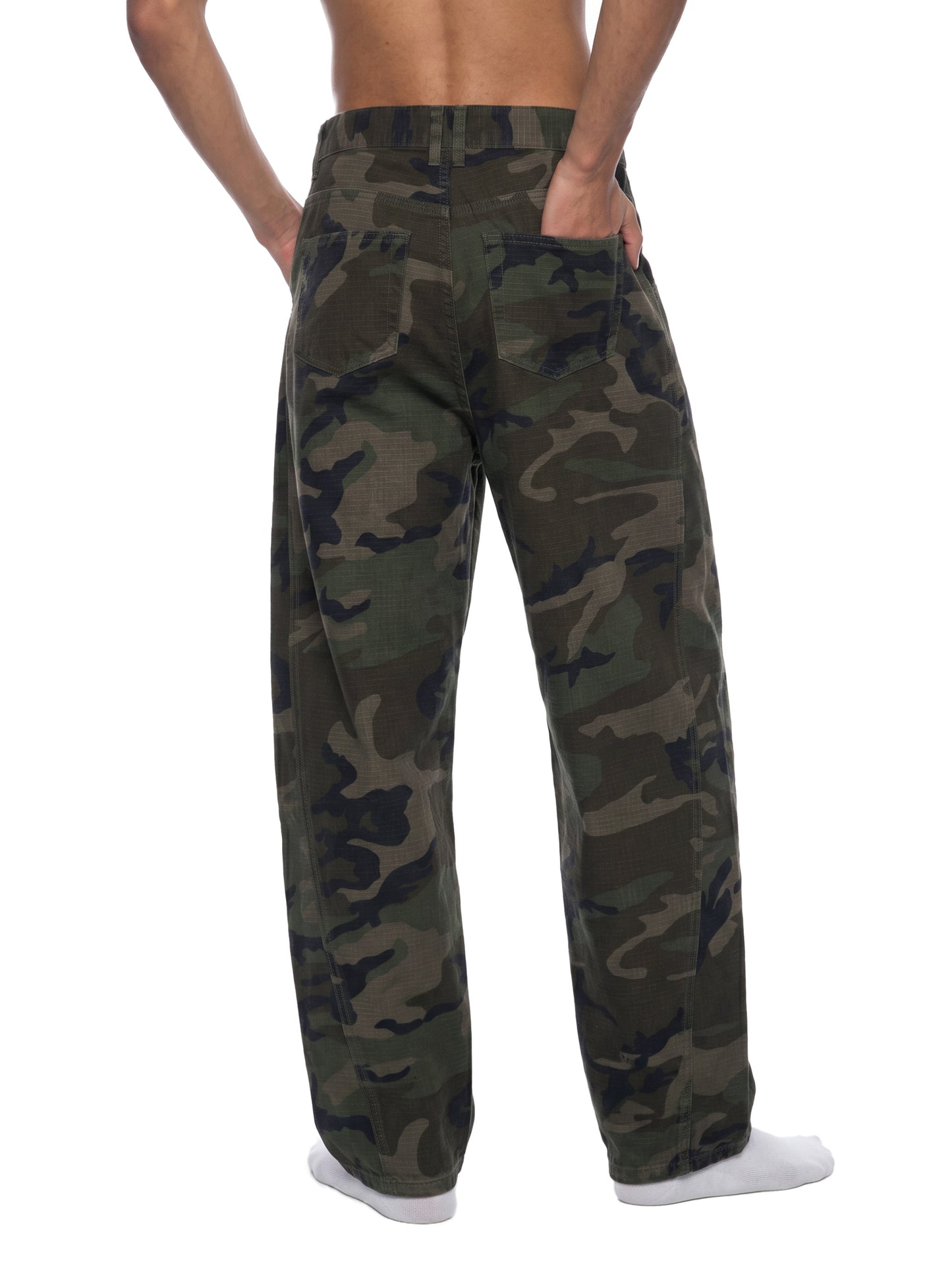 Men’s Camo Barrel Leg Cargo Pants