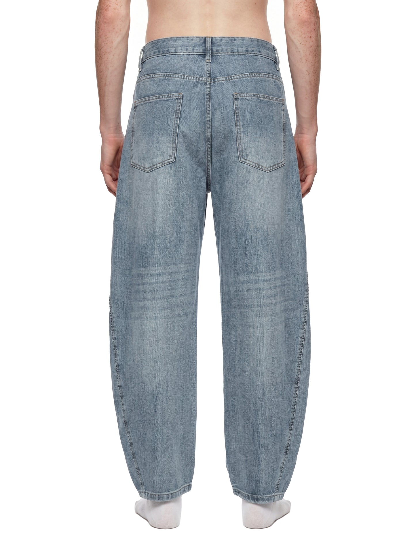 Men's Vintage Wash Barrel Leg Jeans