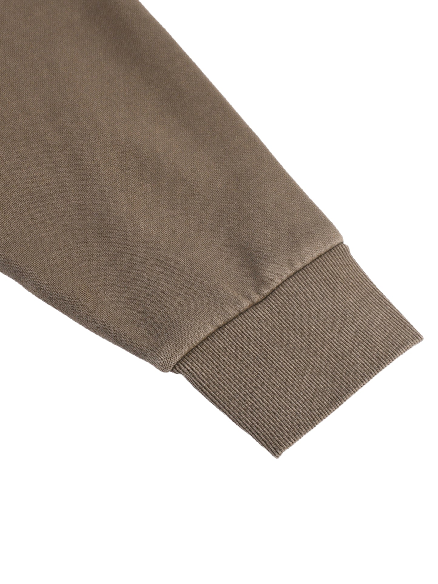 Snow Washed Tape Raw Edge Hoodie Brown