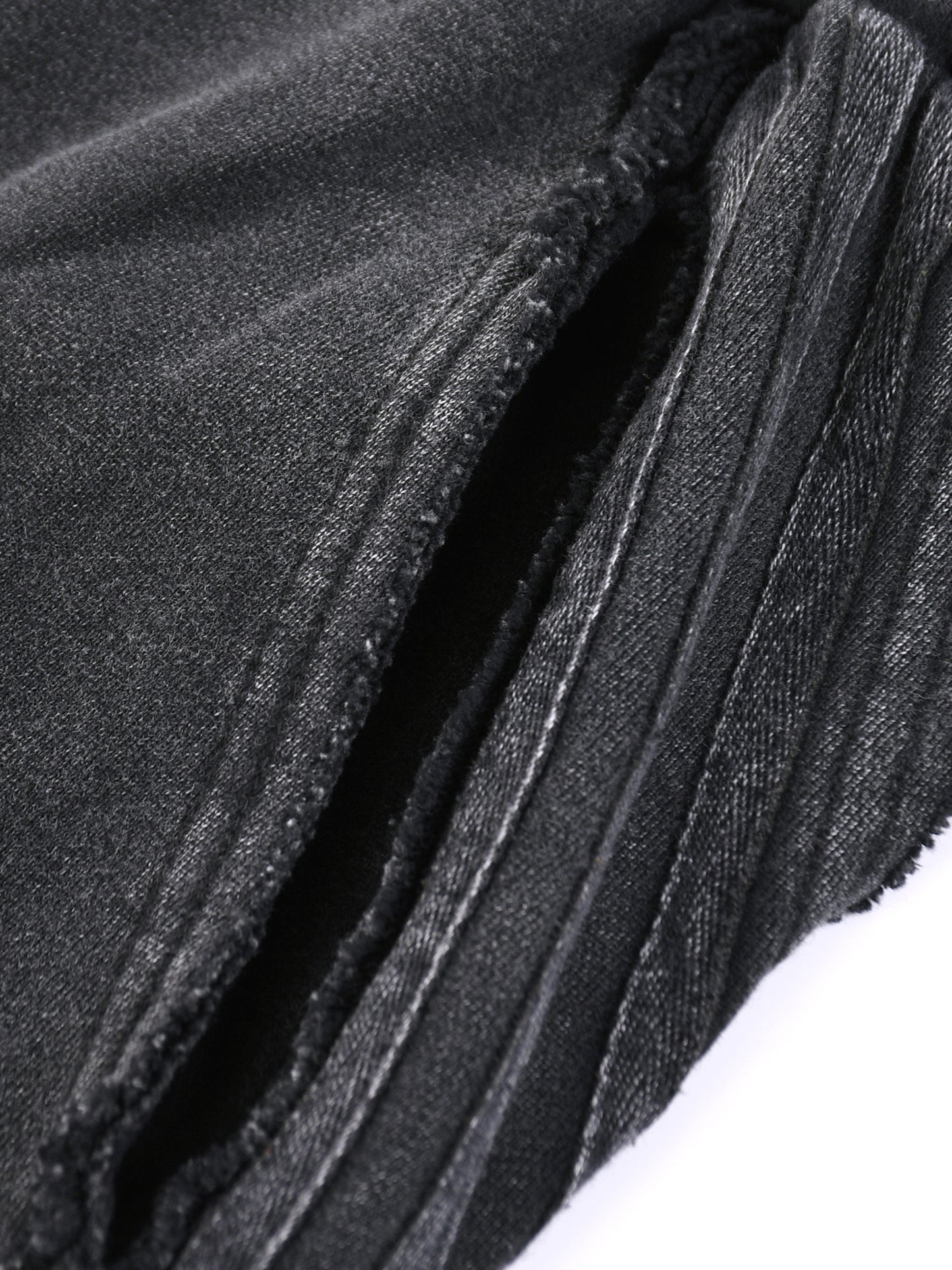 Snow Washed Tape Raw Edge Sweatpants Black