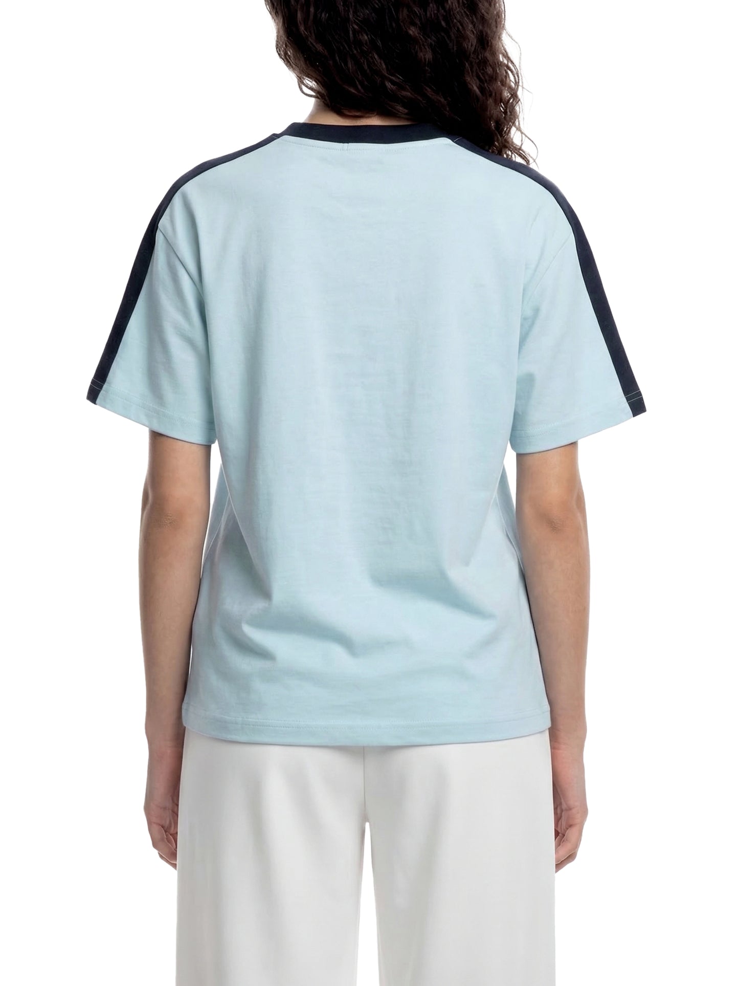 Colorblock Striped T-Shirt Light Blue