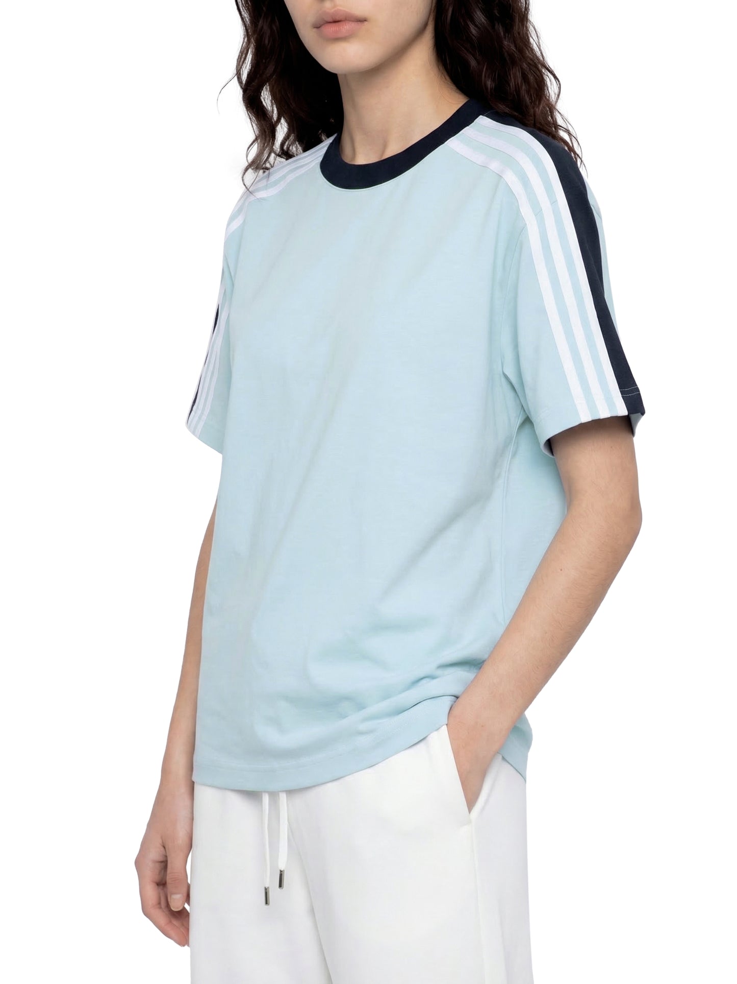Colorblock Striped T-Shirt Light Blue