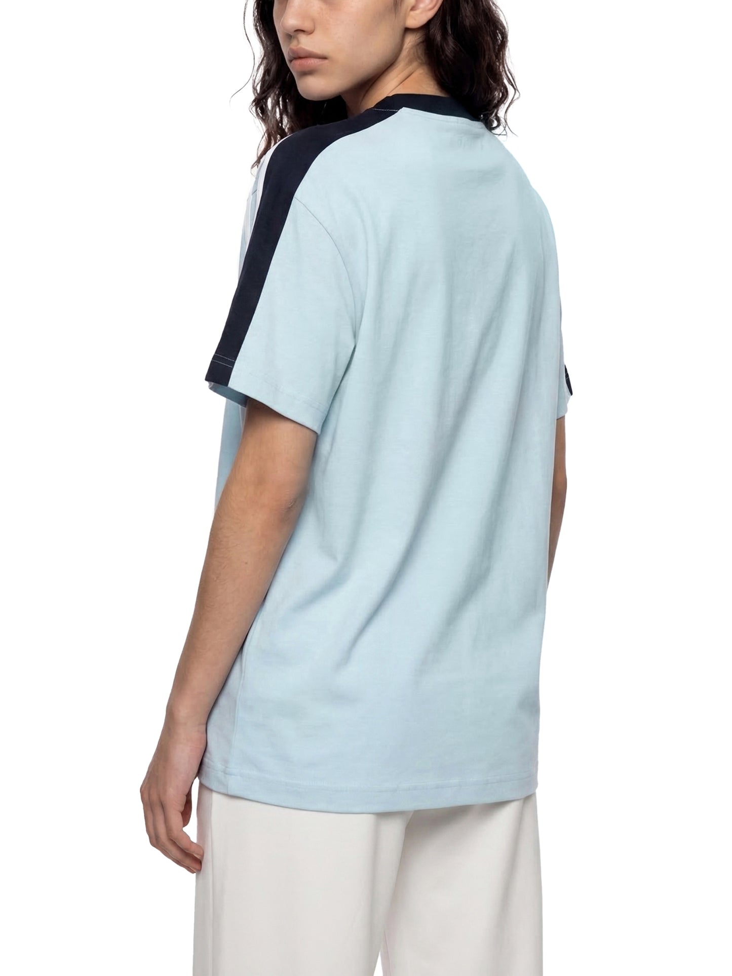 Colorblock Striped T-Shirt Light Blue