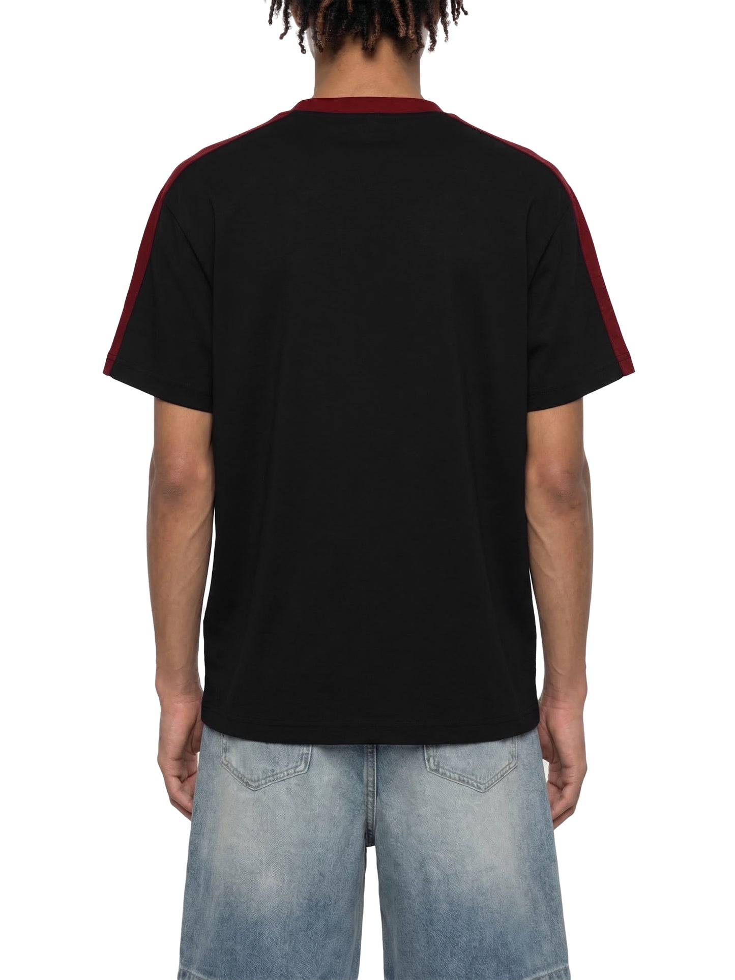 Colorblock Striped T-Shirt Black