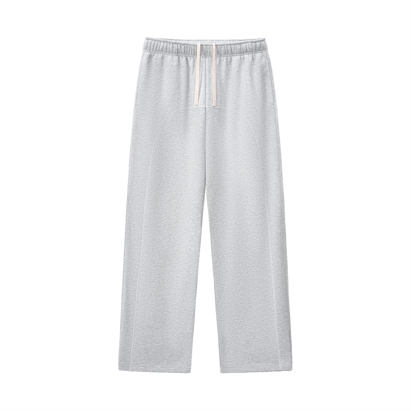 Contrast-Stitched Fleece Sweatpants Grey