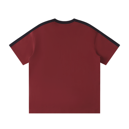 Colorblock Striped T-Shirt Red