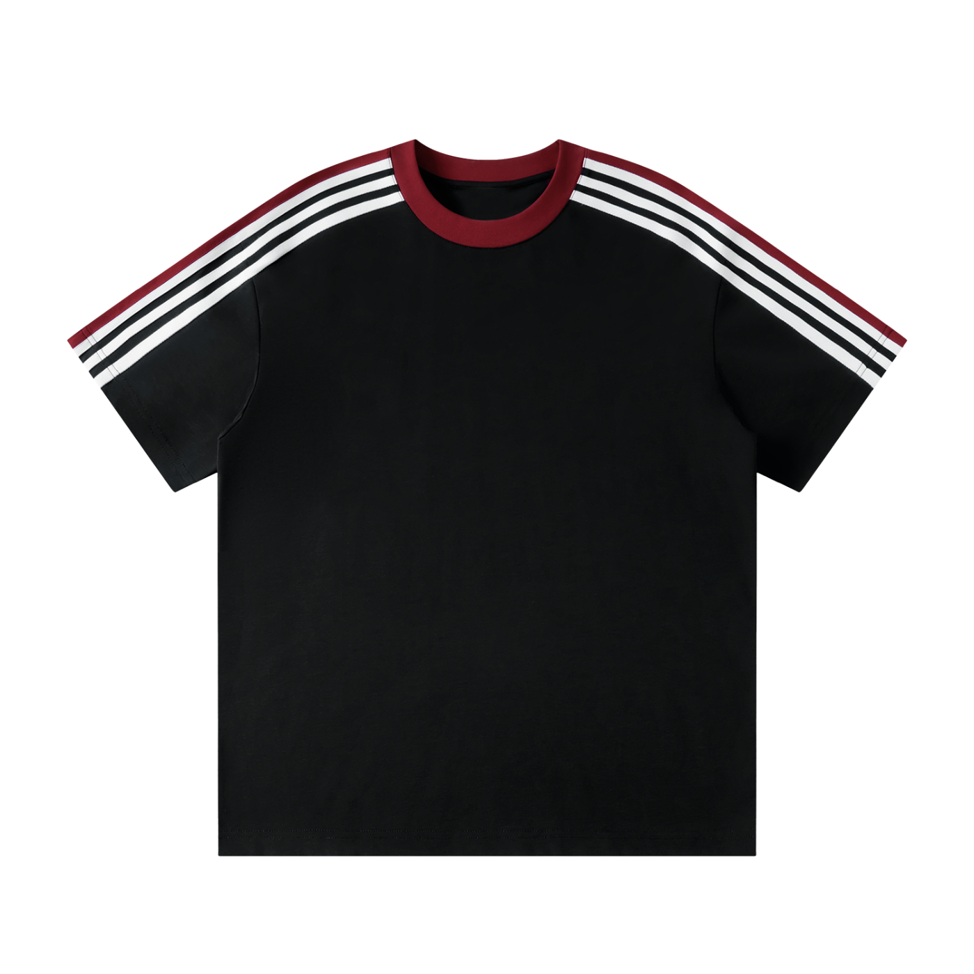Colorblock Striped T-Shirt Black